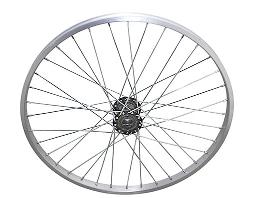 24 36/SPOKE TRIKE ALLOY HOLLOW-HUB G/RIGHT WHEEL 12G UCP BEARING 15MM ID X 35MM OD SINGLE WALL SILVER