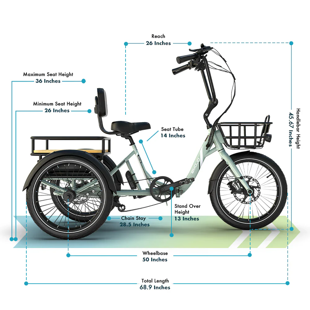 Electric Tricycle Bike White - Image 4
