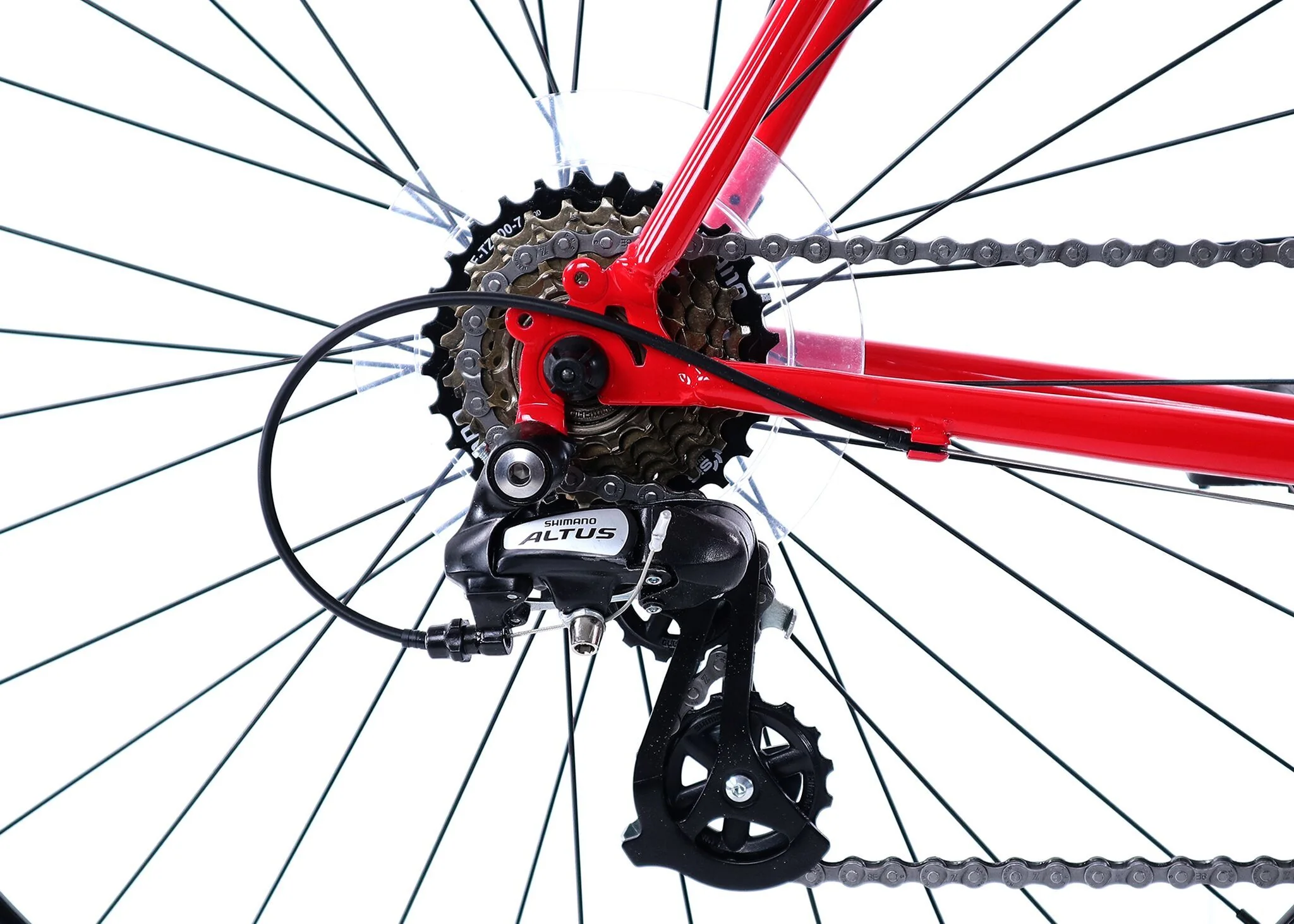 Golden Velo 7 Urban Commuter Bike Red - Image 3